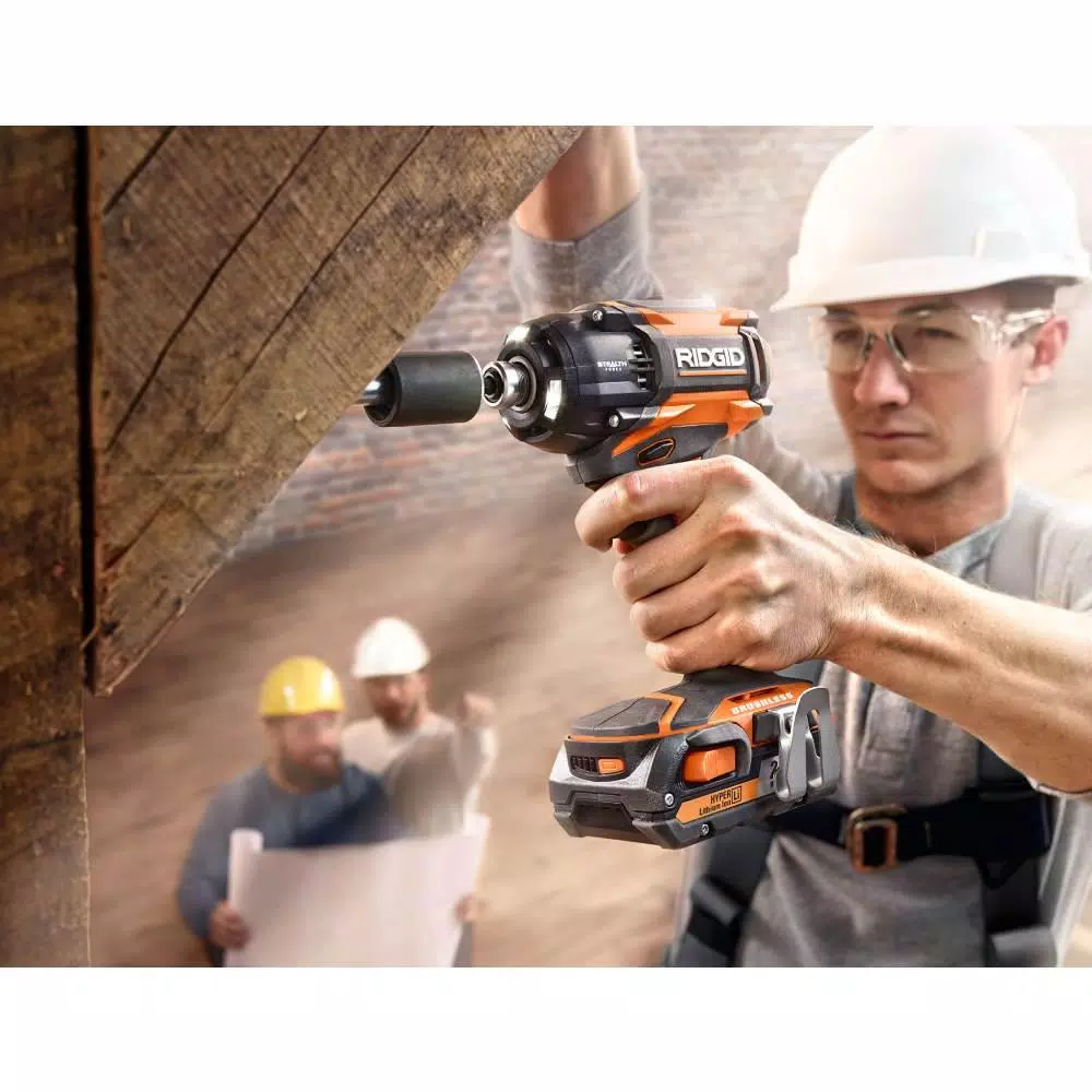 RIDGID 18V STEALTH FORCE Brushless Cordless 1/4 in. 3-Speed Impact Driver (Tool Only)