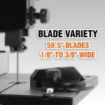 WEN 9 in. Benchtop Band Saw, 2.5 Amp, 1/3 HP Corded Vertical Band Saw thumbnail 3