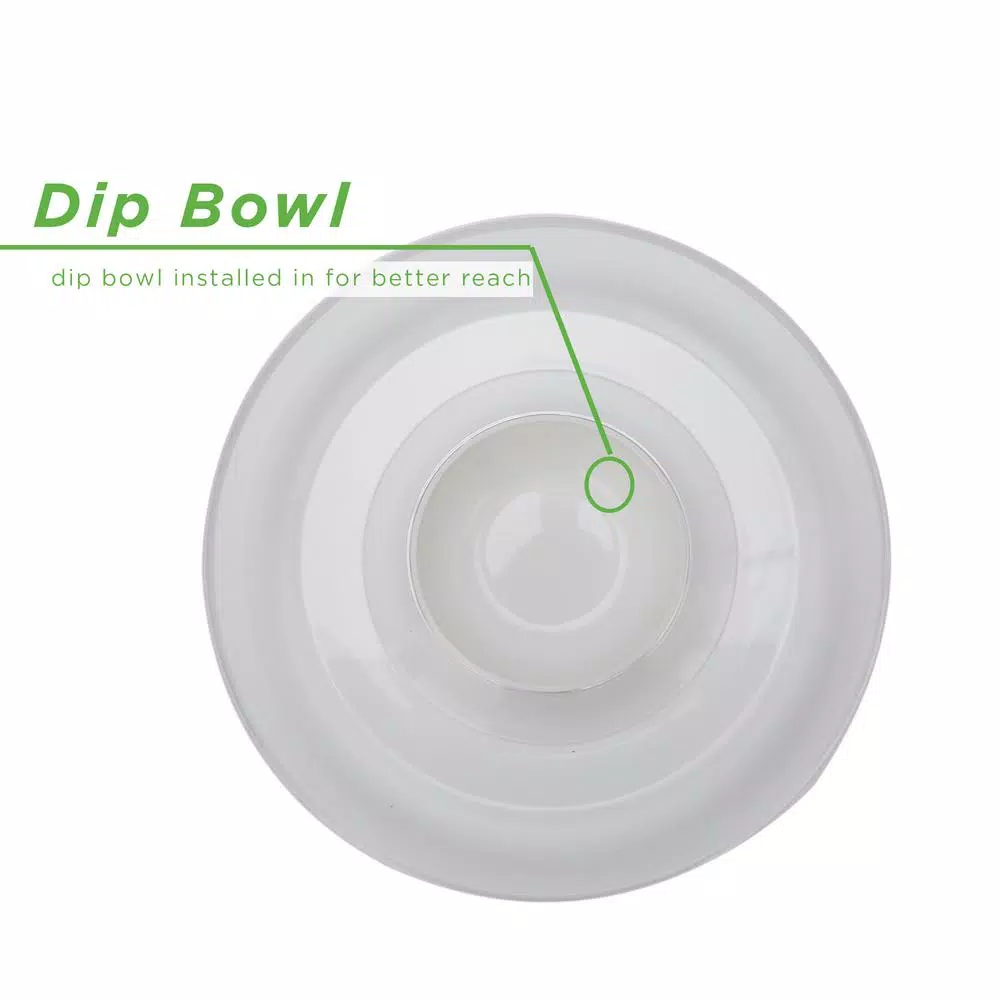 Mind Reader 13 in. Clear Acrylic Chip and Dip Bowl Set, Round Serving Tray for Parties and Entertaining
