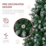Best Choice Products 9 ft. Unlit Flocked Virginia Pine Artificial Christmas Tree with Pine Cones and Holly Berries thumbnail 3