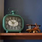 La Crosse Technology Distressed Teal Metal Decorative Analog Clock - Rustic Farmhouse Style thumbnail 5
