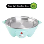 Brentwood 7-Egg Blue Electric Egg Cooker with Auto Shutoff, Poaching Tray & Omelet Maker thumbnail 4