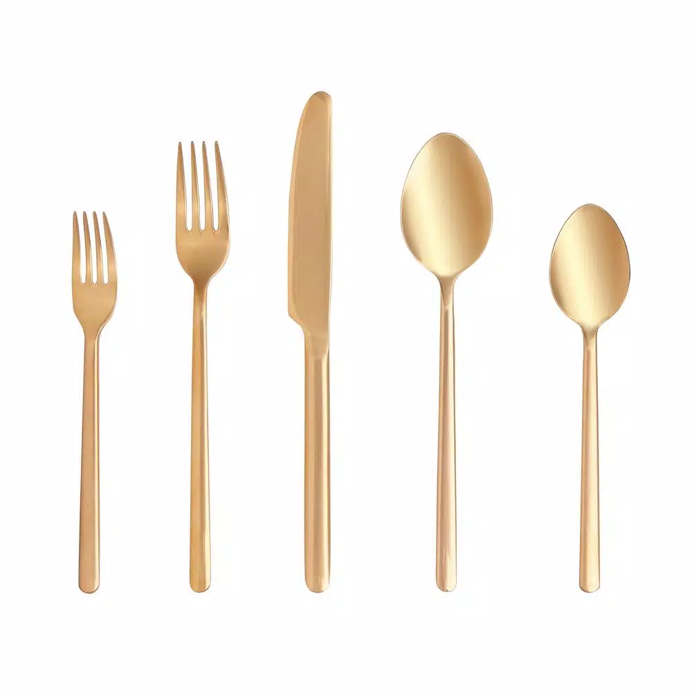 Home Decorators Collection Brenner 40-Piece Copper Finish 18/0 Stainless Steel Flatware Set, Service for 8