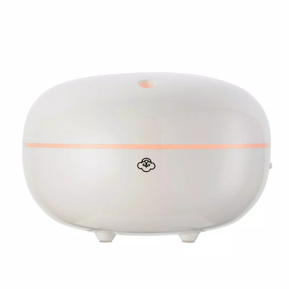 Serene House Macaron White Ultrasonic Aromatherapy Oil Diffuser with Ambient LED Light