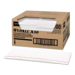 Wypall X50 Foodservice Towels, HydroKnit, 1/4 Fold, 23.5 x 12.5 in, White (200 Sheets) thumbnail 1