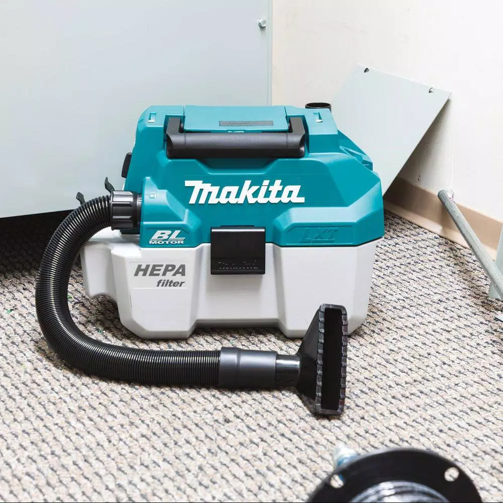 Makita 18V LXT Brushless Angle Grinder, SDS-Plus Rotary Hammer & 2 Gal. Vacuum Starter Kit