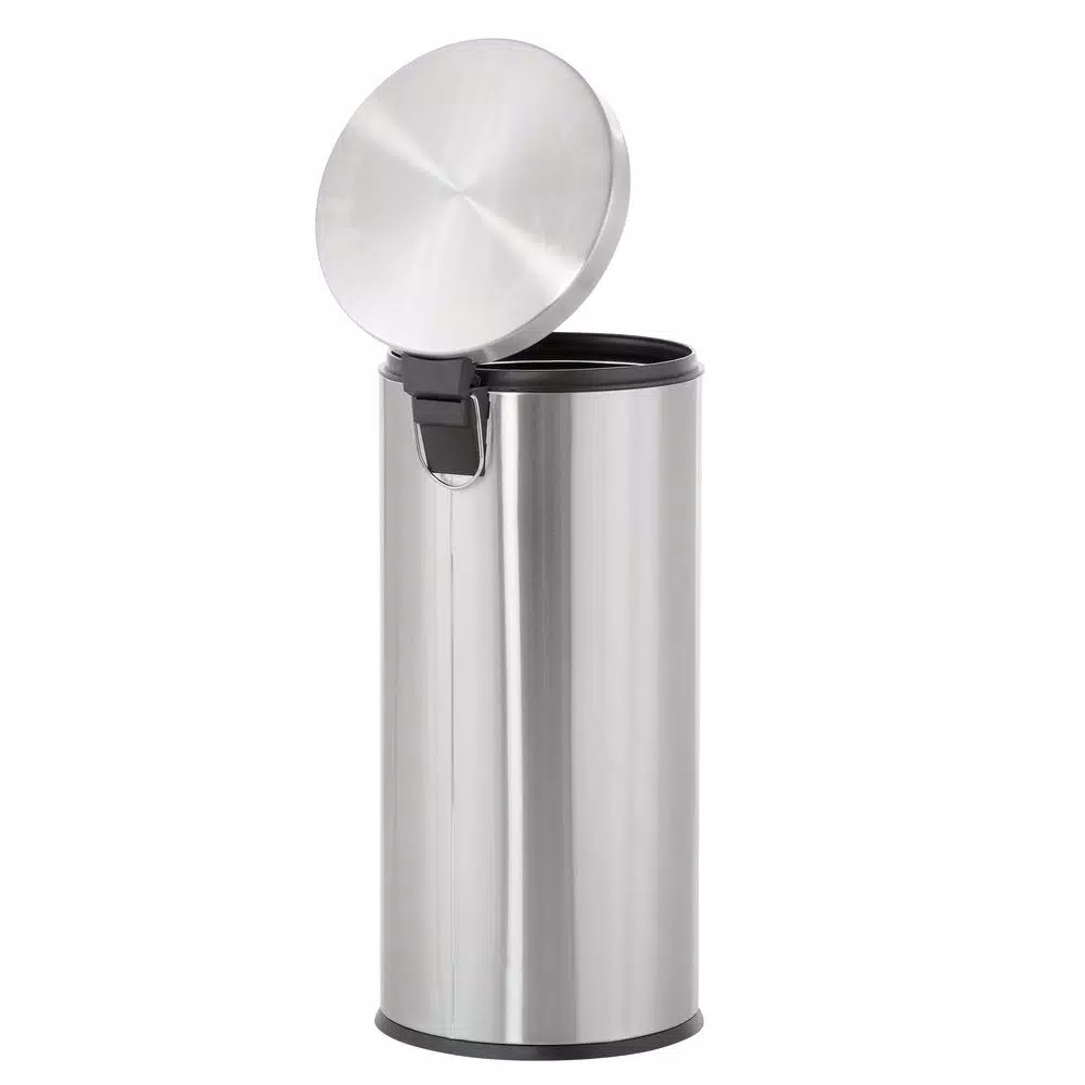 Honey-Can-Do Stainless Steel Step Trash Can Combo Set, 30L and 3L Round