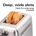 Hamilton Beach Professional 2-Slice Stainless Steel Wide Slot Toaster thumbnail 5