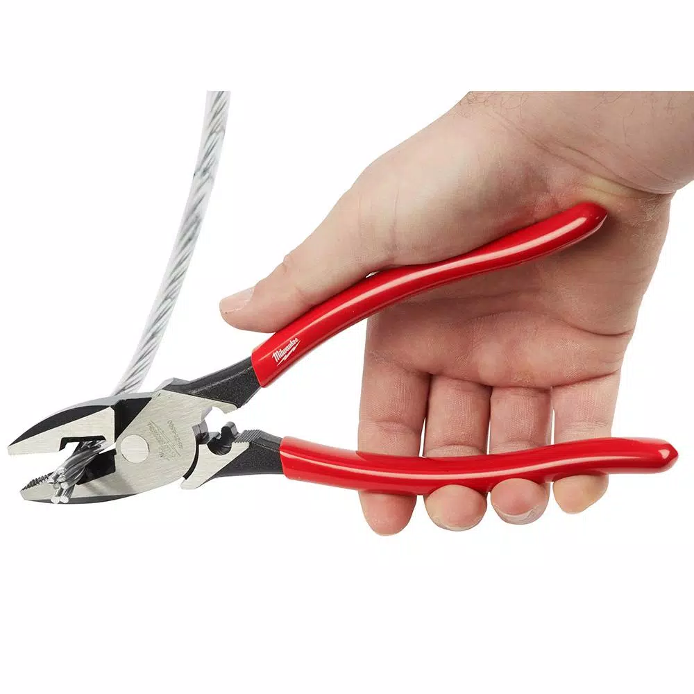 Milwaukee 9 in. High-Leverage Linesman Pliers with Crimper and Fish Tape Puller