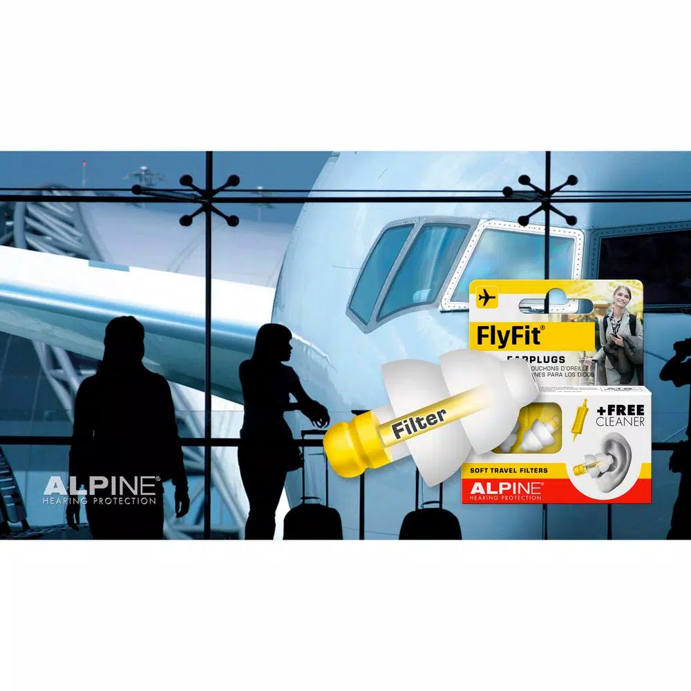 Alpine FlyFit ThermoShape Earplugs for Pressure Regulation and Noise Reduction