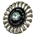 Forney 4 in. Stainless Steel Twist Knot Wire Wheel Brush for Heavy-Duty Cleaning thumbnail 3