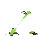 Greenworks 24V Cordless TORQDRIVE String Trimmer with 2.0 Ah Battery and Charger, 11 in. Cutting Path thumbnail 1