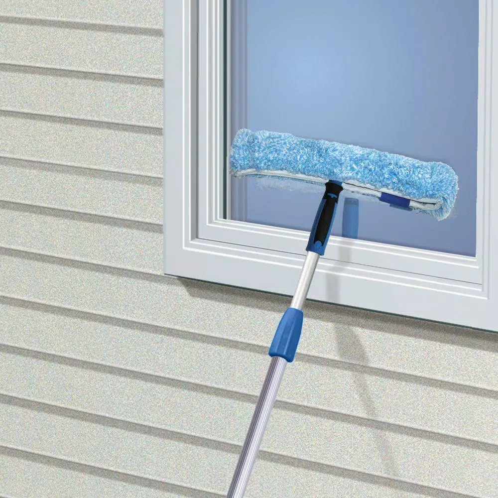 Unger Pro 14 in. Window Scrubber with Microfiber Sleeve and Connect and Clean Locking System