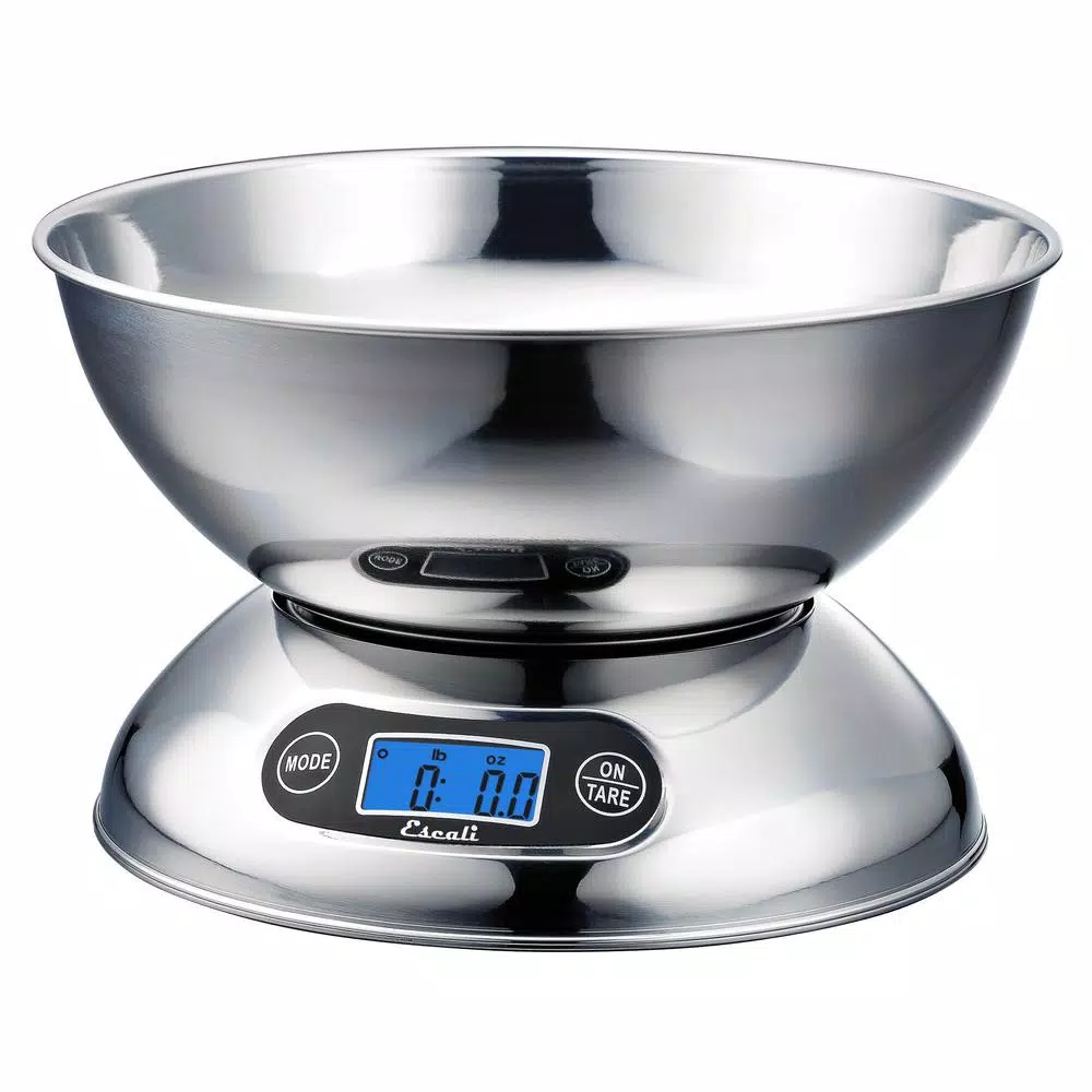 Escali Rondo Stainless Steel Digital Food Scale with Removable Bowl