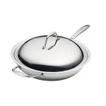 Tramontina 12 in. Tri-Ply Clad Stainless Steel Wok with Lid thumbnail 1