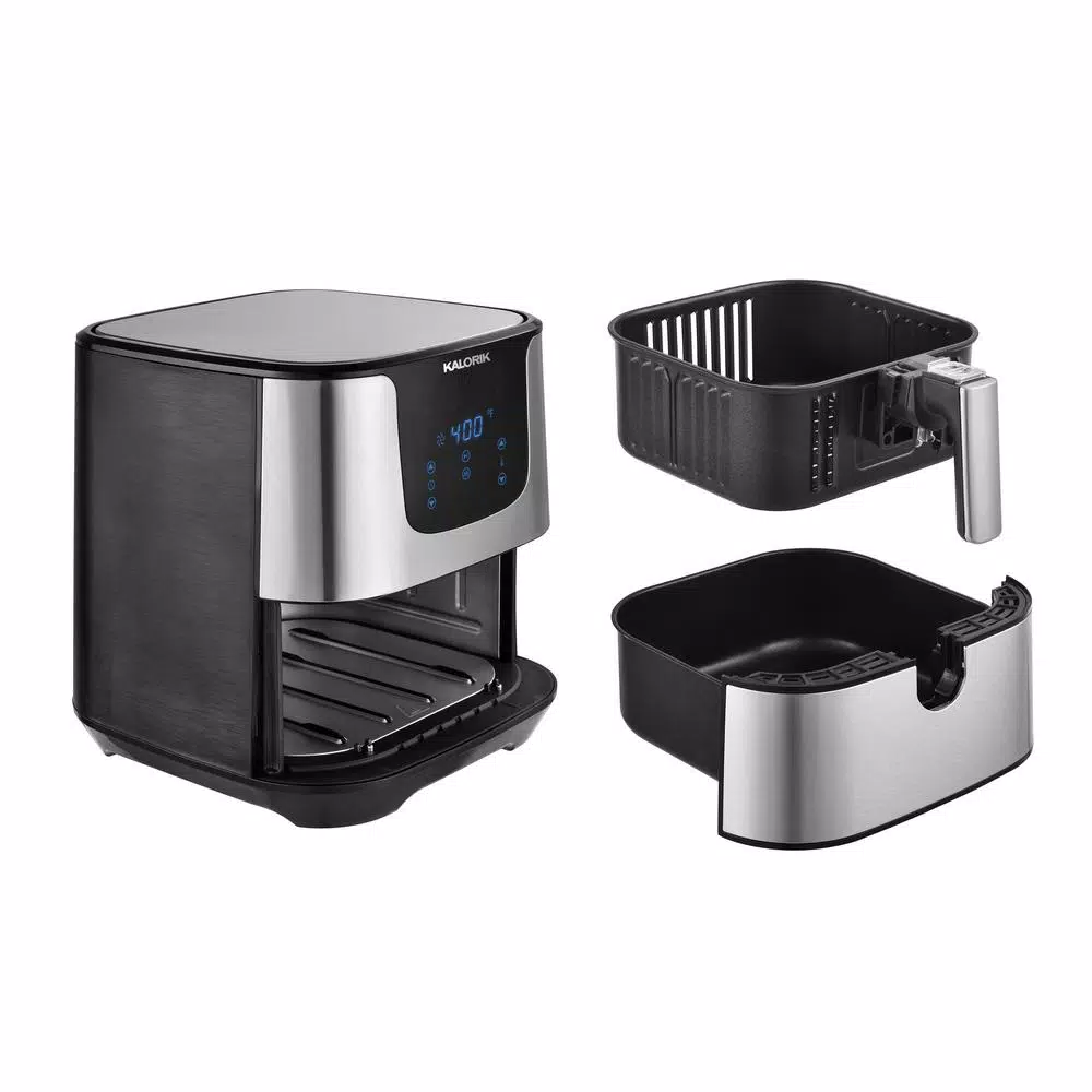 Kalorik 3.5 Qt. Stainless Steel Digital Air Fryer with 8 Presets