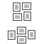 DesignOvation Gallery Wood Photo Frame Set, White Satin Finish, Matted to 5x7 in. (Set of 4) thumbnail 7