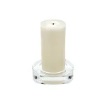 Titan Lighting Fluted Crystal Candle Holder Set of 2 - Hand-Cut Glam Decor thumbnail 1