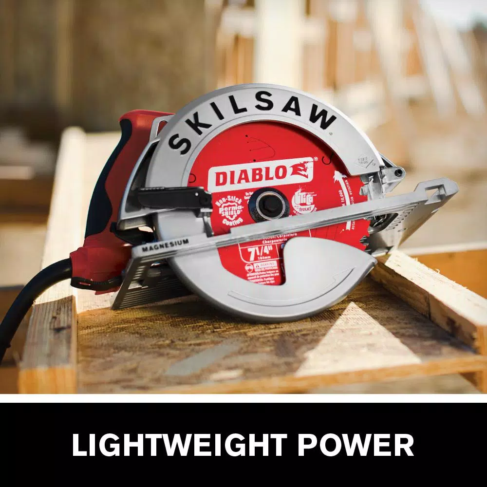 SKILSAW SPT67WM-22 7-1/4 in. 15 Amp Magnesium Sidewinder Circular Saw with Diablo Carbide Blade