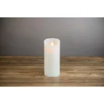 Unbranded Ivory Flameless Moving Pillar Flame 7 in. Real Wax LED Candle thumbnail 1