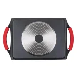 MasterPan 17 in. Cast Aluminum Nonstick Grill Pan, Black thumbnail 4