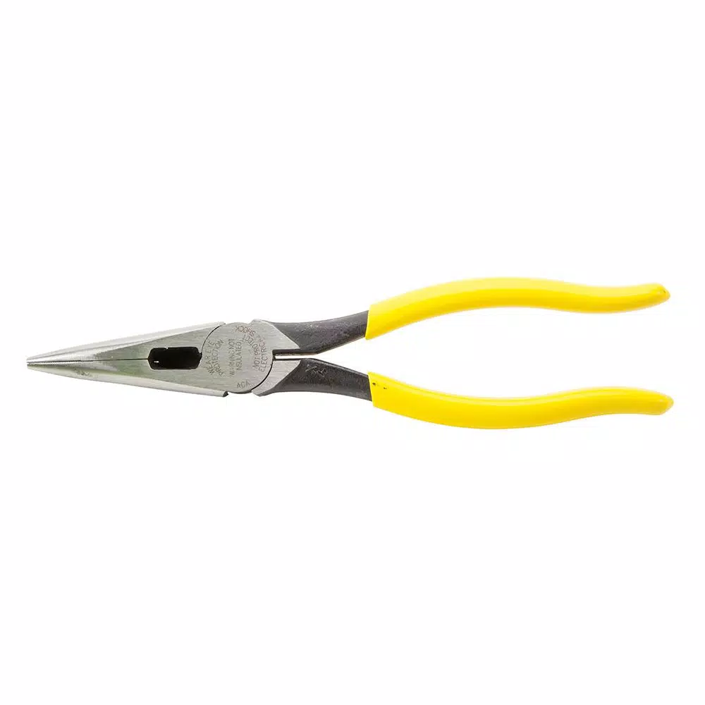 Klein Tools 8 in. Heavy-Duty Long Nose Side Cutting Pliers