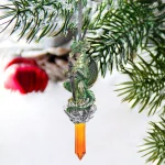 Design Toscano Cicles the Gothic Dragon Collectible Holiday Ornament, 6.25 in. thumbnail 2