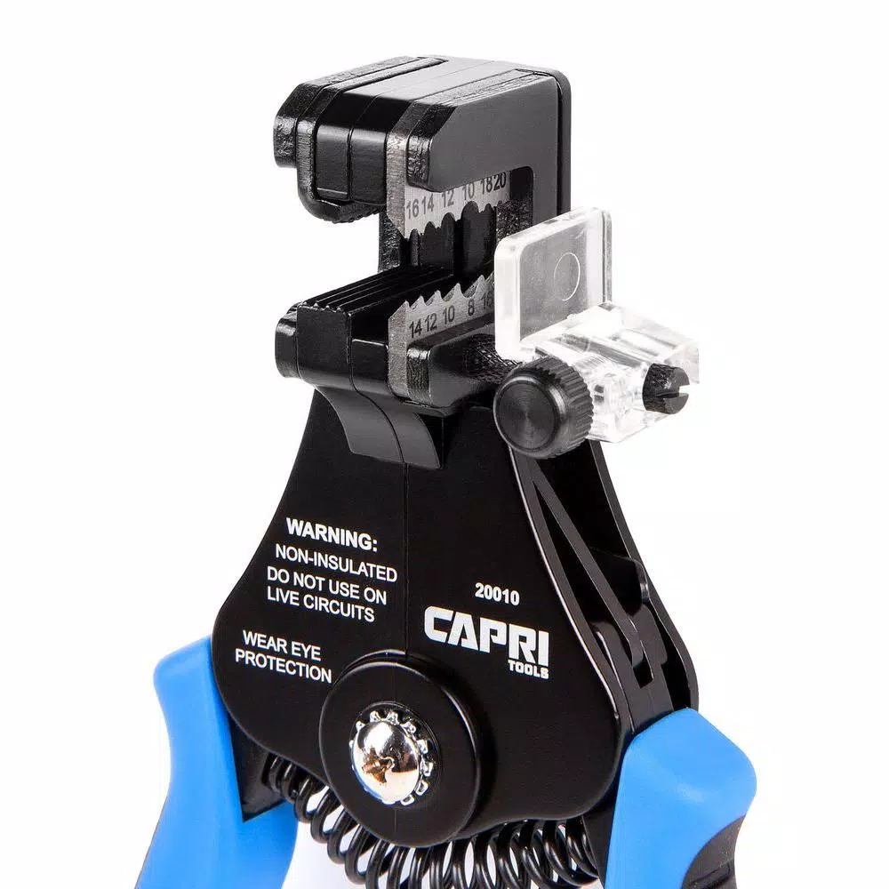 Capri Tools Precision Wire Stripper, 8-22 AWG, Cast Alloy with Soft-Grip Handles