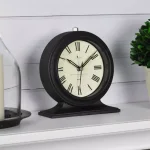FirsTime Antollini 5 in. Analog Tabletop Clock - Black thumbnail 1