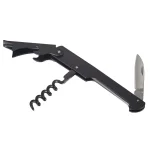 Visol Zoro Matte Black Stainless Steel Corkscrew and Bottle Opener Combo Tool, Set of 2 thumbnail 2