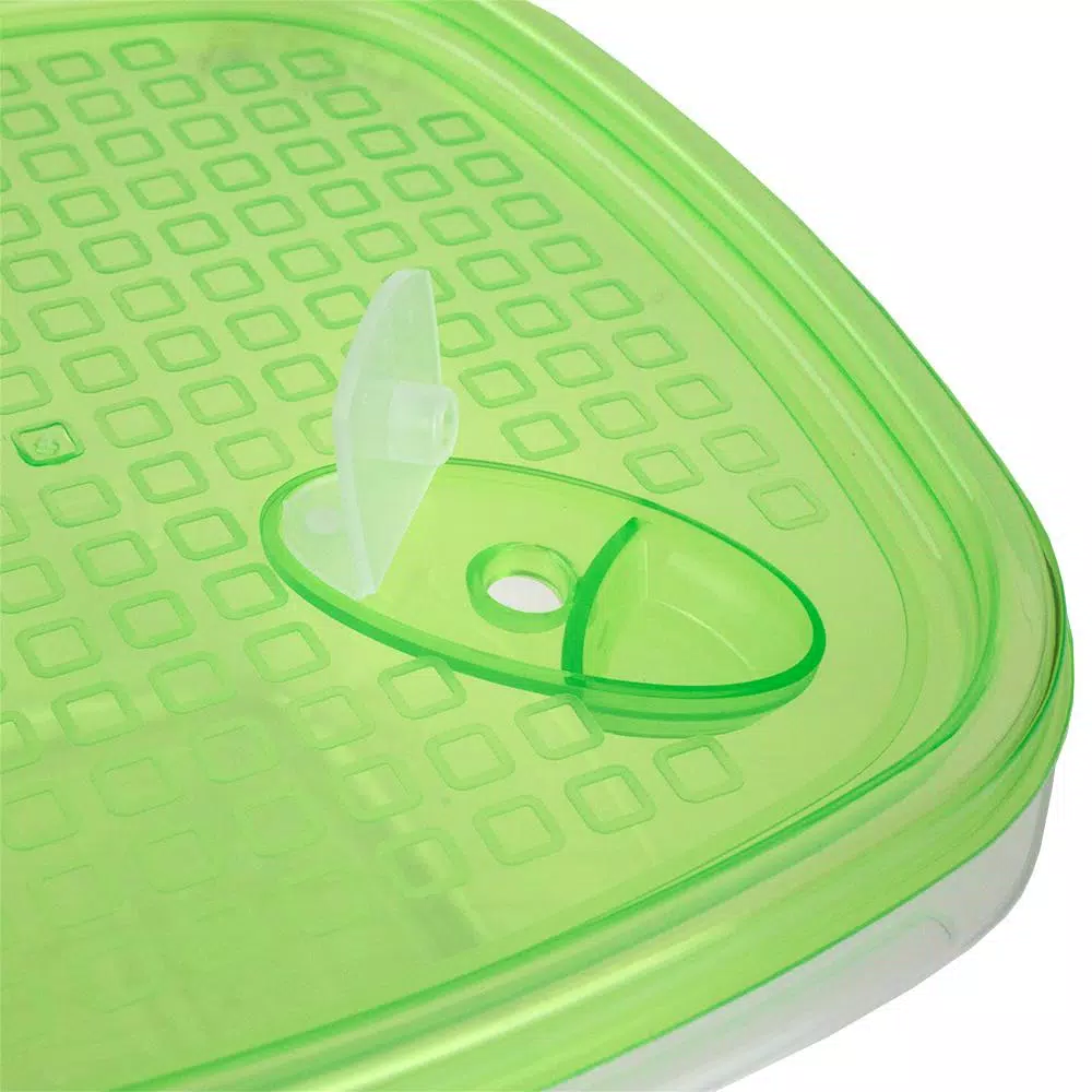 Home Basics 12-Piece Plastic Food Storage Container Set with Vented Lids, Green