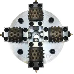 Monster 8 in. Bush Hammer with 4 Rollers and 1 in. Arbor for Concrete Floor Grinding thumbnail 1