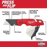 Milwaukee 6-in-1 Electrician Combination Pliers and FASTBACK Utility Knife 2-Pack Set thumbnail 4
