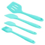 MegaChef 12-Piece Light Teal Silicone Kitchen Utensil Set thumbnail 3