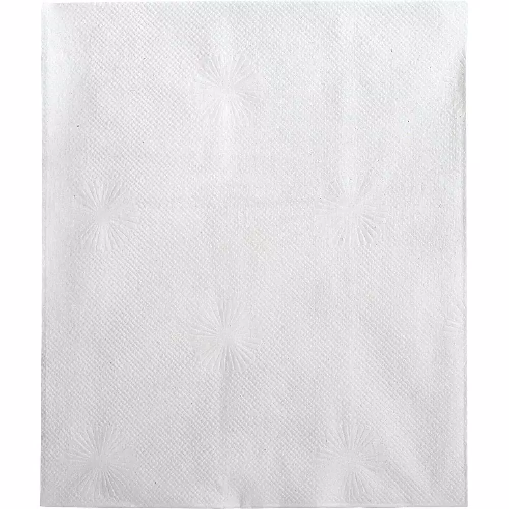 Genuine Joe White Embossed 1-Ply Lunch Napkins, 400 Count