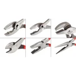 TEKTON 6-Piece Professional Plier Set with High-Leverage Cutting and Versatile Jaws thumbnail 2