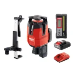Hilti PM 40-MG 130 ft. Multi-Line Green Laser Level Kit with Receiver and Wall Mount thumbnail 1