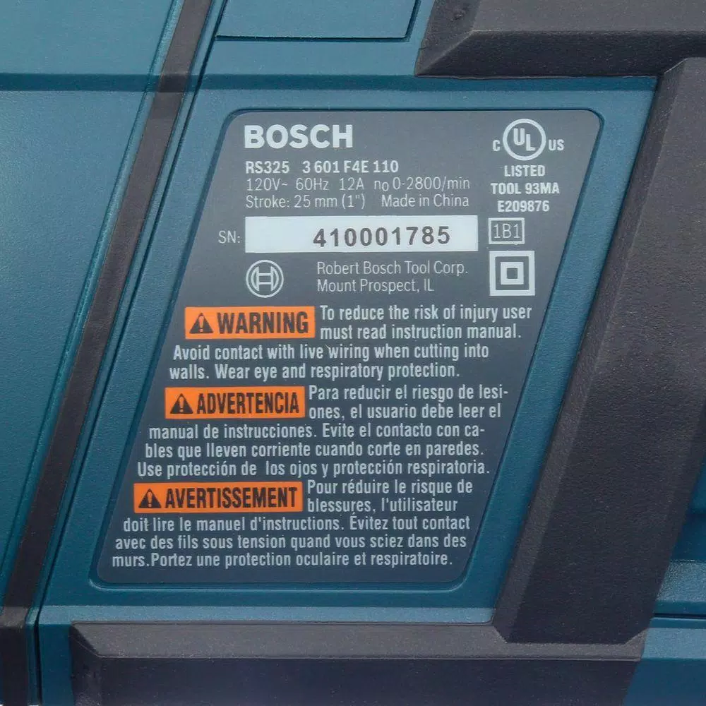 Bosch 12 Amp Corded 1 in. Variable Speed Compact Reciprocating Saw with Carrying Case