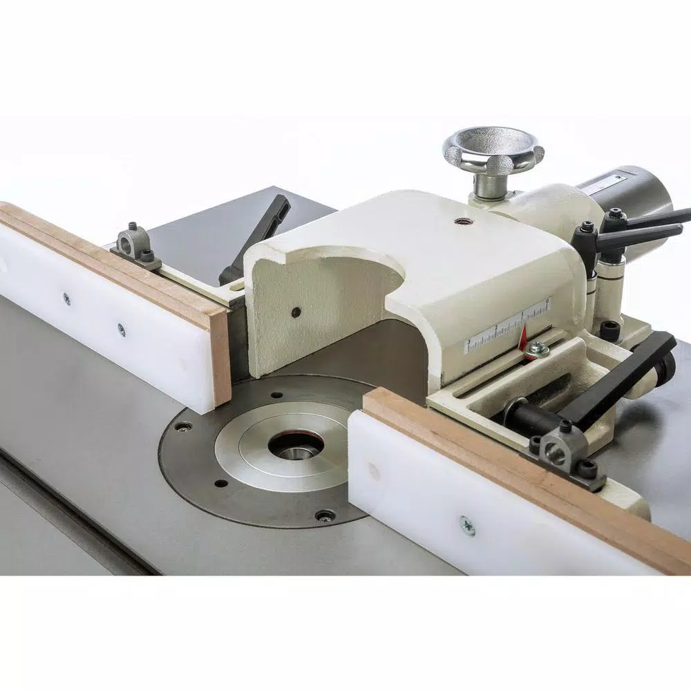 Shop Fox 3 HP Industrial Shaper with 3 Spindle Sizes and Reversible Speeds
