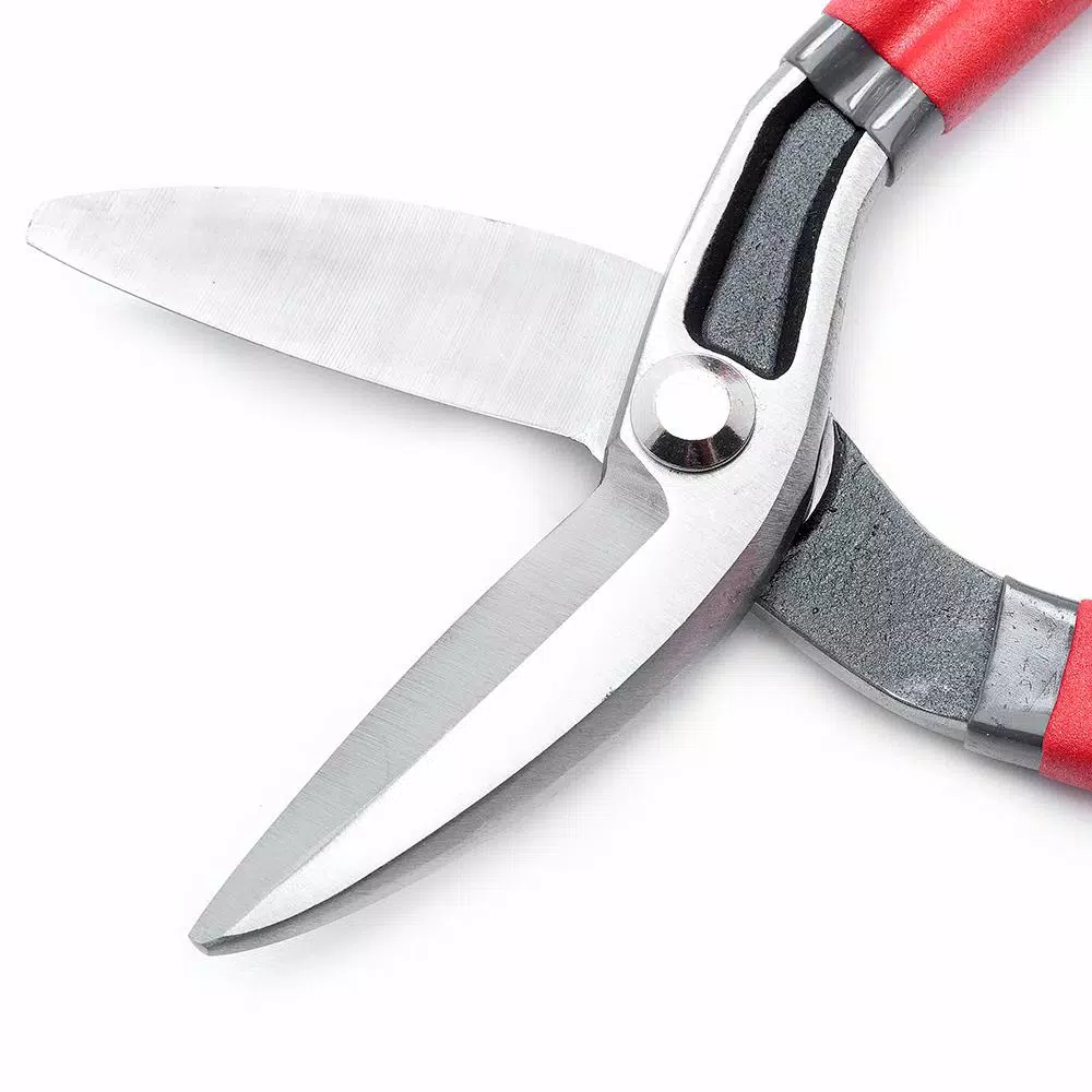 Wiss 9.75 in. Straight-Cut Tin Snips with Rubber Handles
