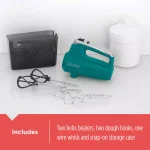 BLACK+DECKER Helix Performance Premium 5-Speed Hand Mixer, Teal thumbnail 5