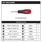 Milwaukee 11-in-1 Multi-Tip Screwdriver with ECX Driver Bits thumbnail 3