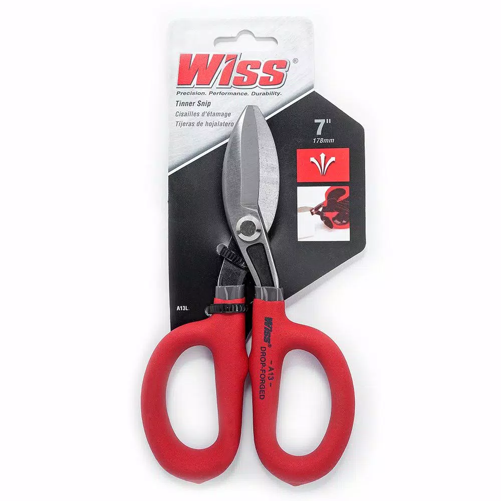 Wiss Crescent Wiss 7 in. Straight-Cut Tin Snips with Cushion-Grip