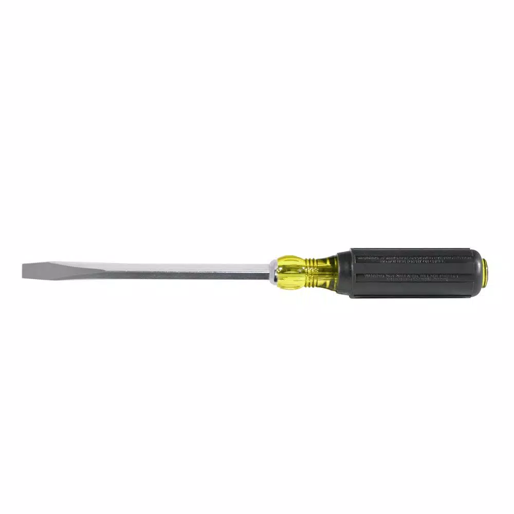 Klein Tools 5/16 in. Flat Head Screwdriver with 6 in. Square Shank and Cushion Grip Handle