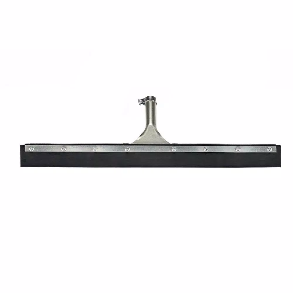 Alpine Industries 24 in. Heavy-Duty Curved Floor Squeegee, Steel Frame, Black