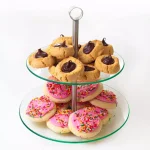 Chef Buddy 2-Tier Round Glass Buffet and Dessert Stand with Stainless Steel Base thumbnail 4