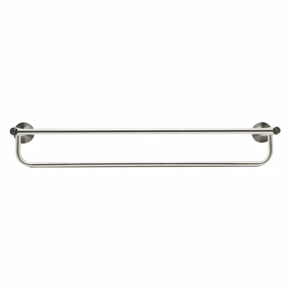 ALFI BRAND AB9538-BN 25.75 in. Modern Wall Mount Towel Rack with Shelf, Brushed Nickel