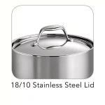 Tramontina Gourmet Tri-Ply Clad 3 Qt. Stainless Steel Sauce Pan with Lid thumbnail 4