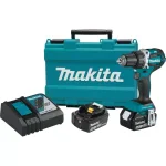 Makita 18V LXT Brushless 1/2 in. Driver-Drill Kit with Two 5.0 Ah Batteries, Charger, and Bag thumbnail 1