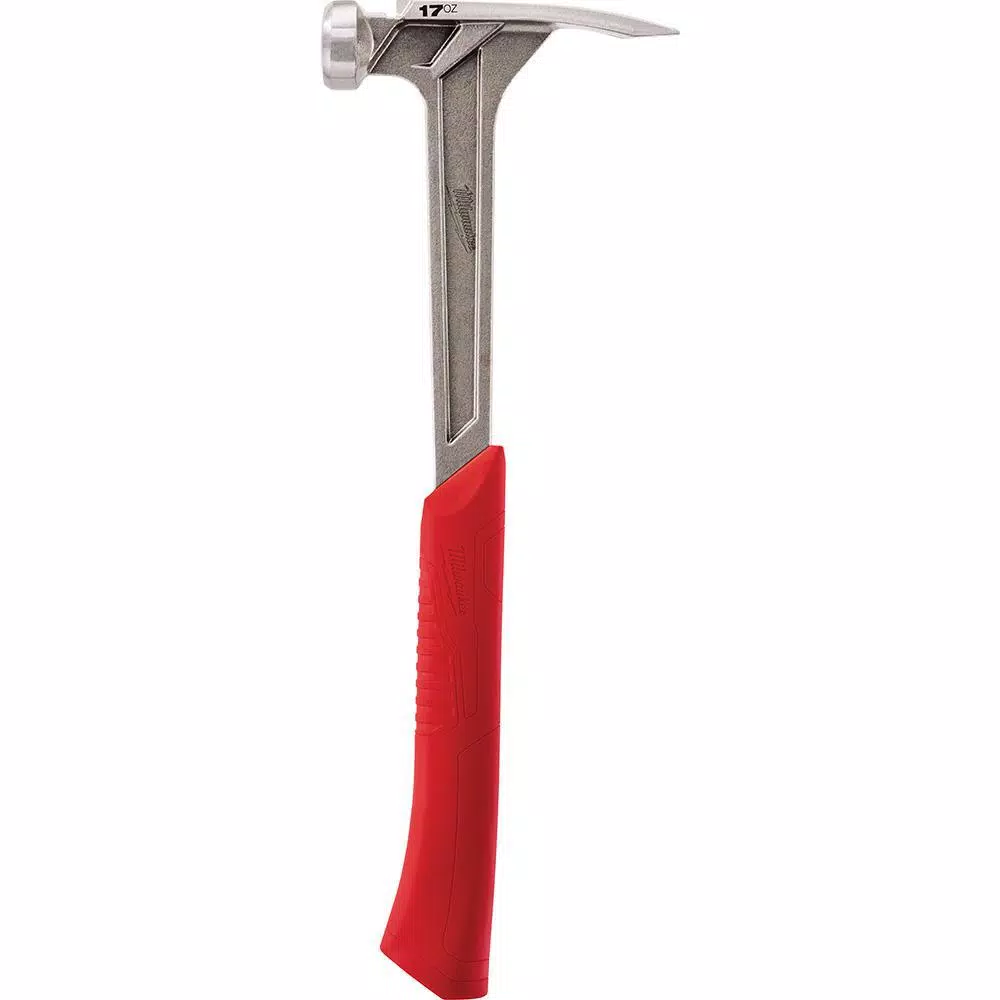 Milwaukee 17 oz. Smooth Face Framing Hammer with Shockshield Grip and Hammer Loop